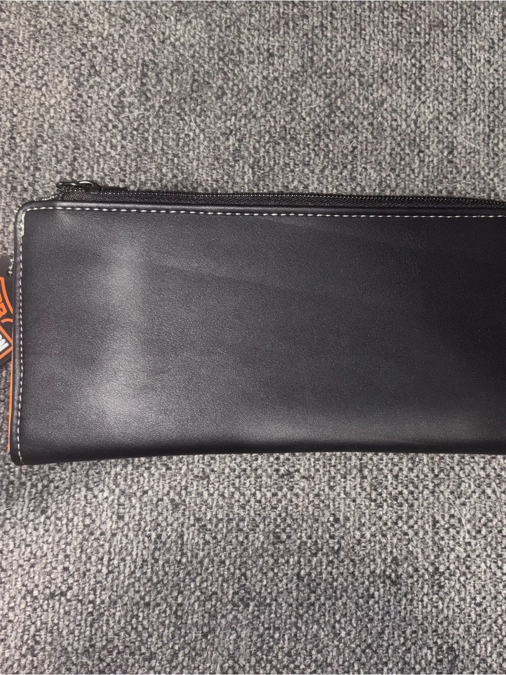 NWOT Harley-Davidson Black Leather Tri-Fold Travel Tech Organizer